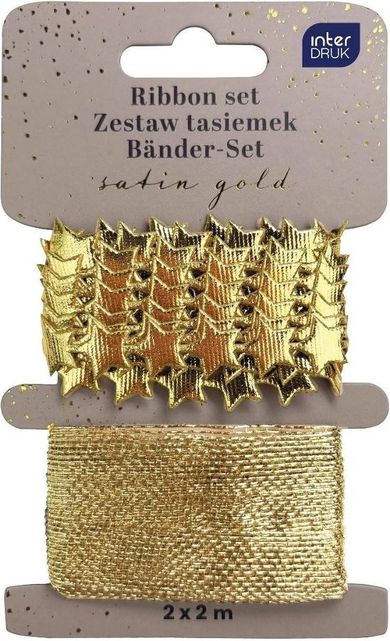 Interdruk, taśma dekoracyjna, złota, 2-2m