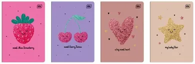 Interdruk, zeszyt A5, 16 kartek, 3-linie, Glitter, 1 szt.