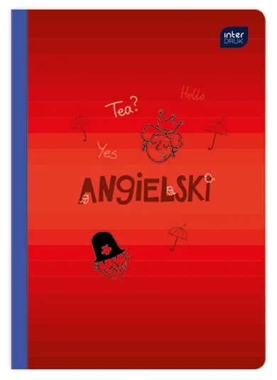 Interdruk, zeszyt, A5, 60 kartek, kratka, angielski, 1 szt.