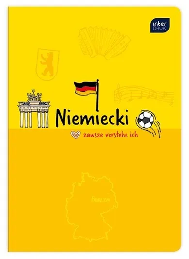Interdruk, zeszyt A5, 60 kartek, kratka, niemiecki, 1 szt.
