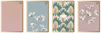 Interdruk, zeszyt A5, 96 kartek, kratka, Metallic Satin Gold, 1 szt.