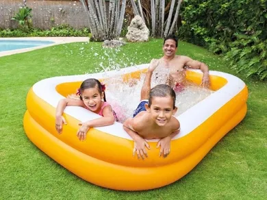 Intex, basen dmuchany, prostokątny, pomarańczowy, 229-147-46 cm