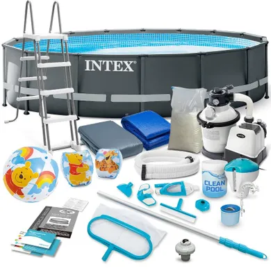 Intex, basen ogrodowy stelażowy, 488-122 cm, zestaw 21w1