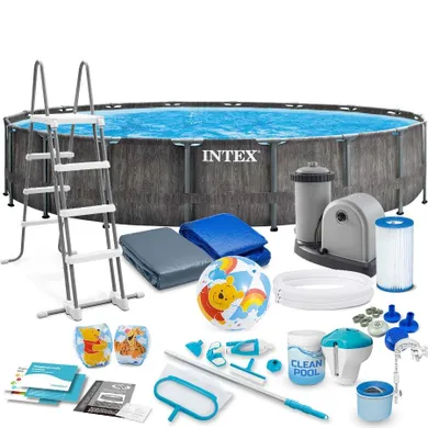 Intex, basen ogrodowy stelażowy, 549-122 cm, zestaw 21w1