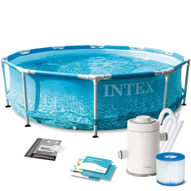 Intex, basen ogrodowy, stelażowy z pompą, 305-76 cm