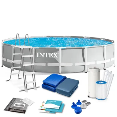 Intex, basen ogrodowy stelażowy, zestaw 12w1, 457-107 cm
