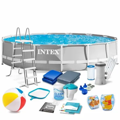 Intex, basen ogrodowy stelażowy, zestaw 18w1, 457-107 cm