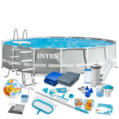 Intex, basen ogrodowy stelażowy, zestaw 21w1, 457-107 cm