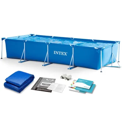 Intex, basen ogrodowy stelażowy, zestaw 2w1, 260-160-65 cm