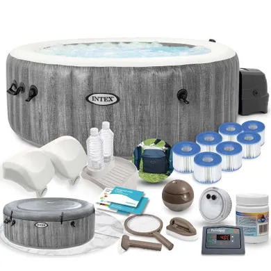 Intex, dmuchane SPA jacuzzi, 6 os., akcesoria, 216-71 cm