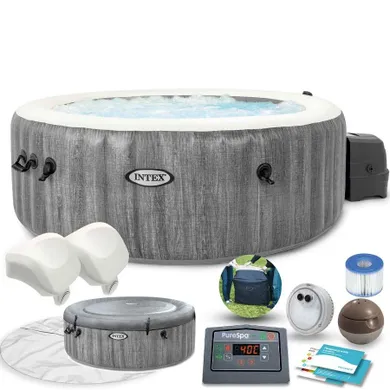 Intex, dmuchane SPA jacuzzi z hydromasażem, 4 os., 196-71 cm