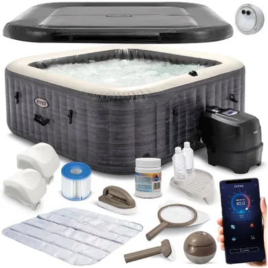 Intex, dmuchane SPA z hydromasażem, 4 osobowe + generator chloru