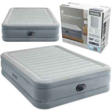 Intex, materac dmuchany z wbudowaną pompką elektryczną, 46-152-203 cm