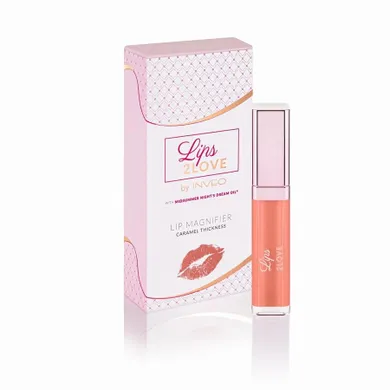 INVEO, Lips 2 Love, naturalny balsam powiększający usta, Caramel Thickness, 6.5 ml