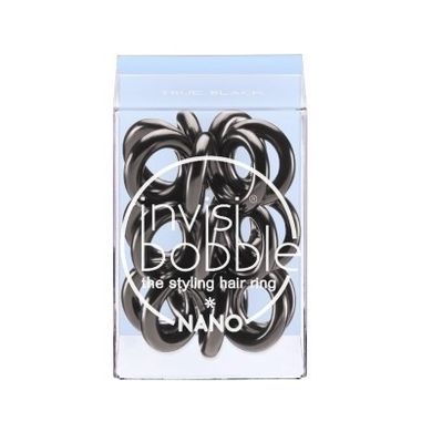 Invisibobble, Nano Styling Hair Rings, gumki do włosów, True Black, 3 szt.