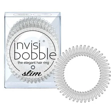 Invisibobble, Slim, gumki do włosów, Crystal Clear, 3 szt.