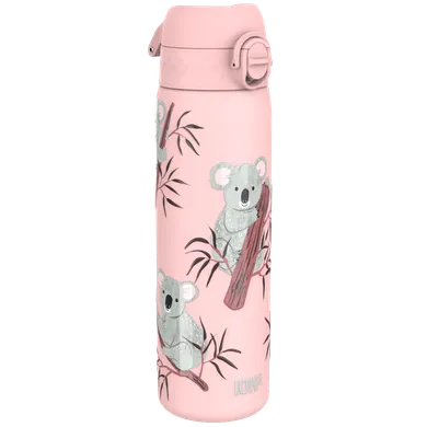 ION8, Koala, bidon stalowy z ustnikiem, różowy, 600 ml
