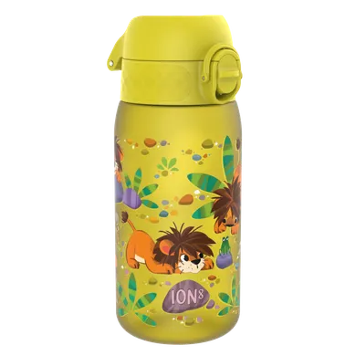 ION8, Lew i dżungla, bidon z ustnikiem, żółty, 350 ml