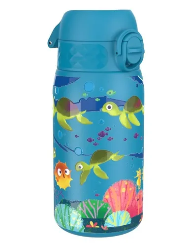 ION8, Morskie zwierzęta, stalowy bidon z ustnikiem, niebieski, 400 ml
