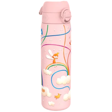 ION8, Wróżki, bidon z ustnikiem ze stali nierdzewnej, różowy, 600 ml