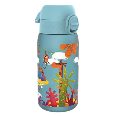 ION8, Zwierzęta safari, bidon z ustnikiem, niebieski, 350 ml