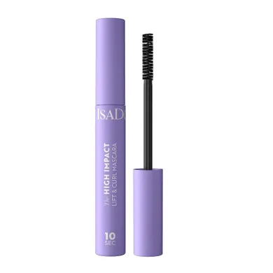 IsaDora, 10 Sec High Impact Lift & Curl Mascara, unosząco-podkręcający tusz do rzęs, 01 Black, 9 ml