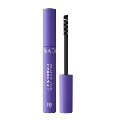 IsaDora, 10 Sec High Impact Lift & Curl Mascara, unosząco-podkręcający tusz do rzęs, 02 Intense Black, 9 ml