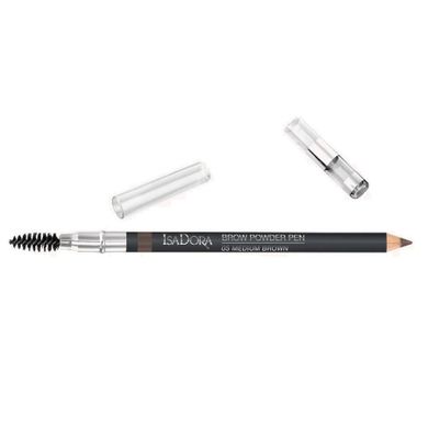 Isadora, Brow Powder Pen, pudrowa kredka do brwi 05 Medium Brown, 1.3g