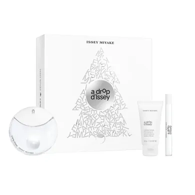 Issey Miyake, A Drop D'issey, zestaw, woda perfumowana, spray, 90 ml + woda perfumowana, spray, 10 ml + krem do rąk, 50 ml