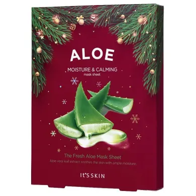 It's Skin, The Fresh Aloe Mask Sheet, zestaw maseczek w płachcie z wyciągiem z aloesu, 5-20 g