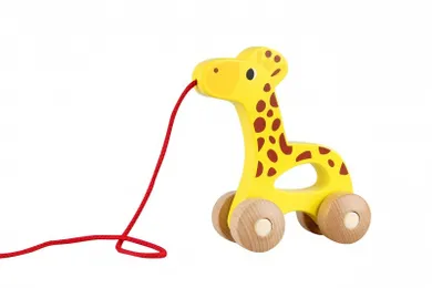 iWood, Żyrafa do ciagnięcia, zabawka drewniania na sznurku