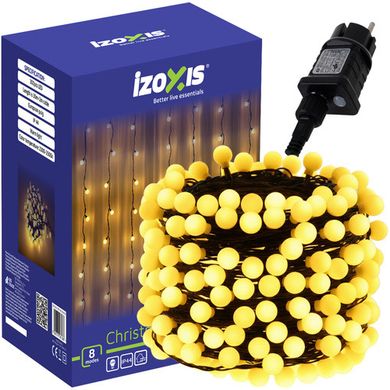 Izoxis, lampki świąteczne, kulki, 300 LED, 30m