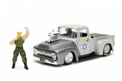 Jada, Street Fighter, 1956 Ford Pickup, pojazd z figurką, 1:24