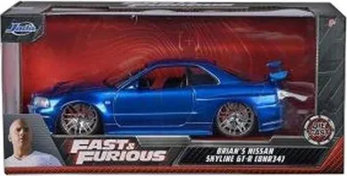 Jada Toys, Fast & Furious, Nissan Skyline blue 2002, model pojazdu, 1:24