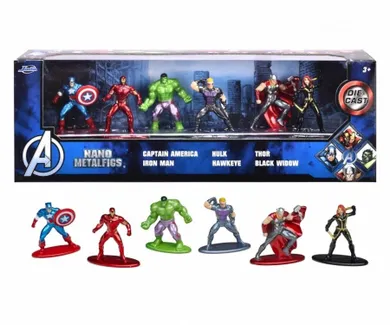 Jada Toys, Marvel, metalowe figurki, 4 cm, 6 szt.