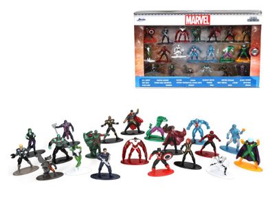Jada Toys, Marvel, metalowe figurki superbohaterów, 4 cm, 20 szt.