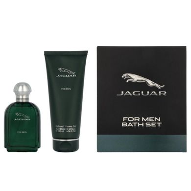 Jaguar, Green For Men, zestaw: woda toaletowa, spray, 100 ml + żel pod prysznic, 200 ml