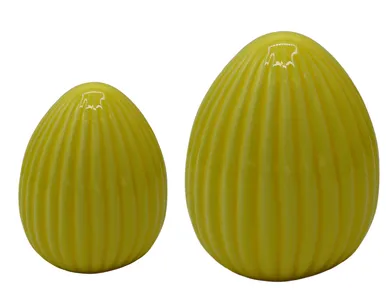 Jajko ceramiczne, żółte średnie 8,6-8,6-11 cm