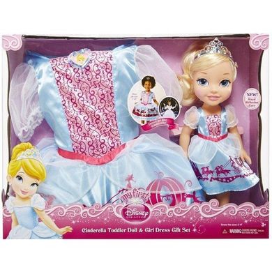 Jakks Pacific, Księżniczki Disneya, Kopciuszek + sukienka dla dziewczynek, lalka z akcesoriami