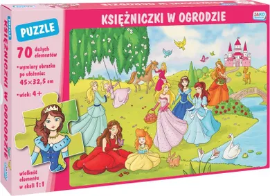 Jako, Księżniczki w ogrodzie, puzzle, 70 elementów