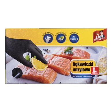 Jan Niezbędny, rękawiczki nitrylowe, rozmiar L, 100 szt.