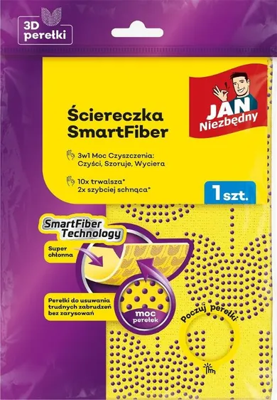 Jan Niezbędny, ściereczka 3w1, smartfiber technology z perełkami 3D