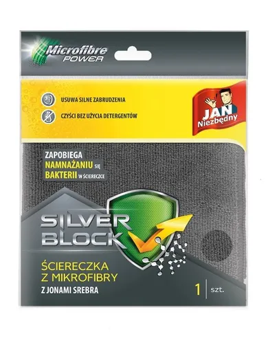 Jan Niezbędny, Silver Block, ściereczka z mikrofibry z jonami srebra, 1 szt.