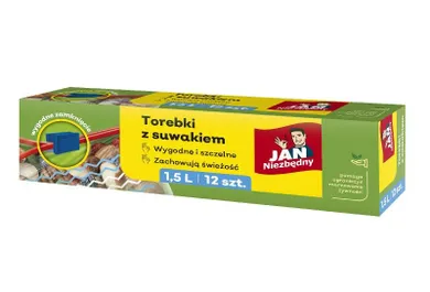 Jan Niezbędny, torebki z suwakiem, 15l, 12 szt.