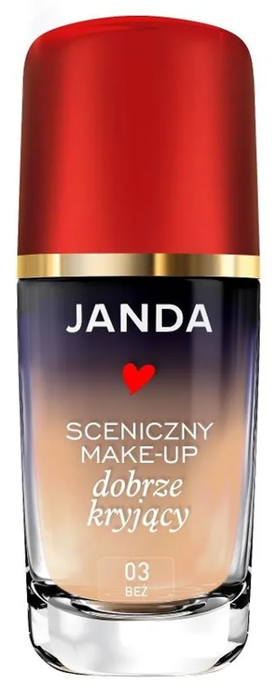 Janda, make-up sceniczny, dobrze kryjący, 03 beż, 30 ml