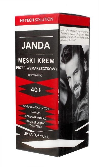 Janda, Men, męski krem, 40, przeciwzmarszczkowy na dzień i noc, 50 ml