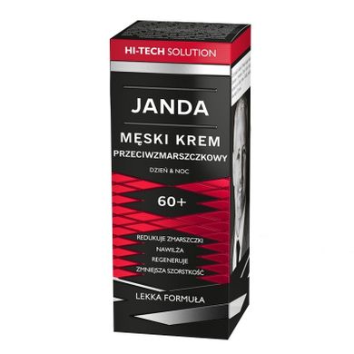 Janda, Men, męski krem przeciwzmarszczkowy 60 +, na dzień i noc, 50 ml