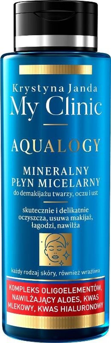 Janda, My Clinic Aqualogy, mineralny płyn micelarny do demakijażu, do każdego rodzaju cery, 400 ml