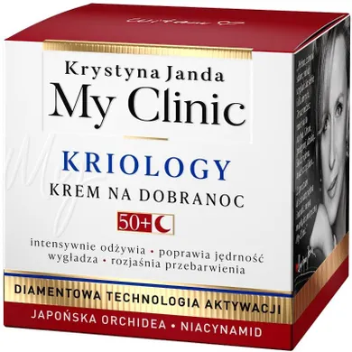 Janda, My Clinic Kriology 50+, krem na dobranoc, japońska orchidea & niacynamid, 50 ml