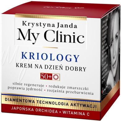 Janda, My Clinic Kriology 50+, krem na dzień dobry, japońska orchidea & witamina C, 50 ml